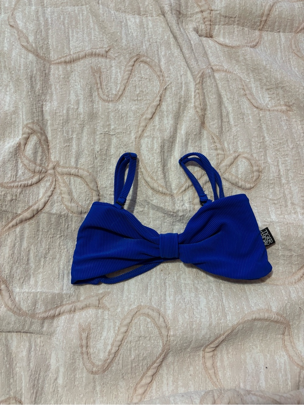 Kids Royal Blue Bow sports bra Top Tiger Friday